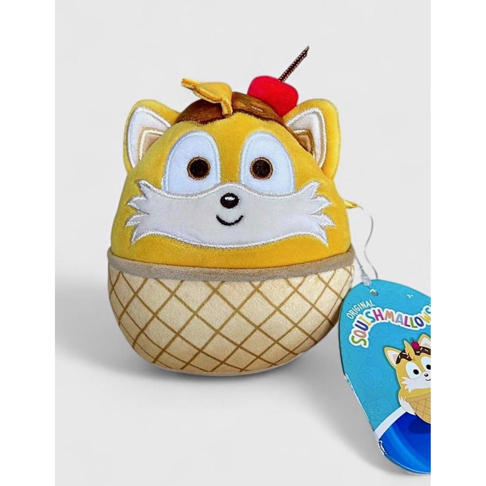 Squishmallows Tails Ice Cream Plush Sonic the Hedgehog Mystery Bag Cherry on top